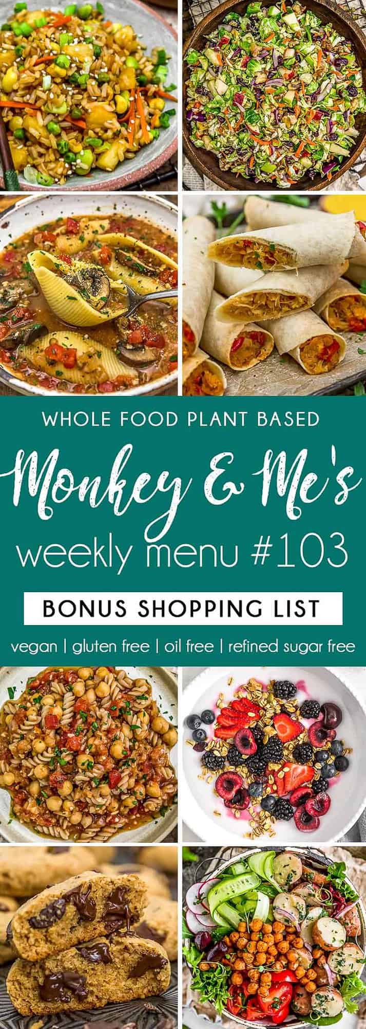 Monkey and Me's Menu 103 featuring 8 recipes