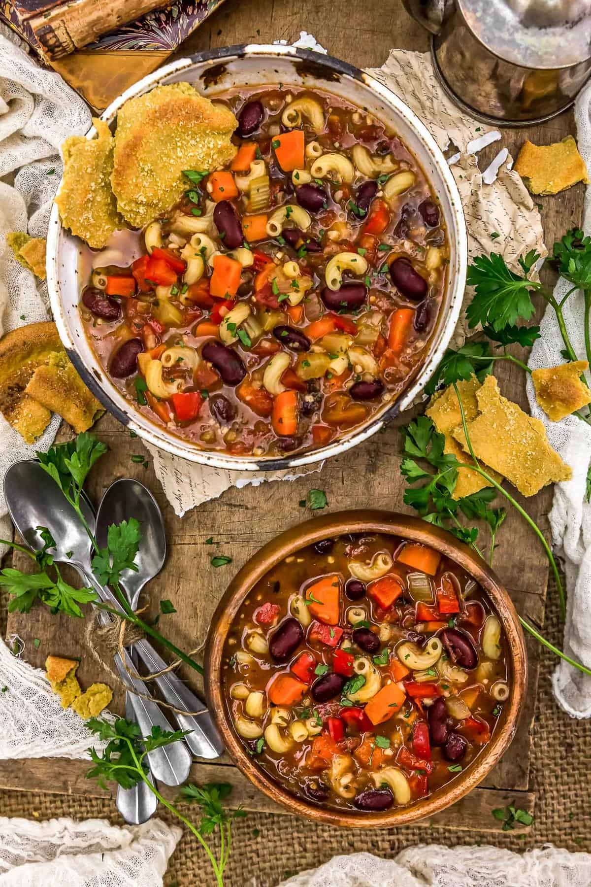 Tablescape of Spicy Sicilian Soup