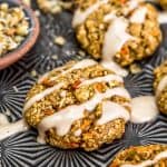 Close up of Vegan Carrot Cake Cookies