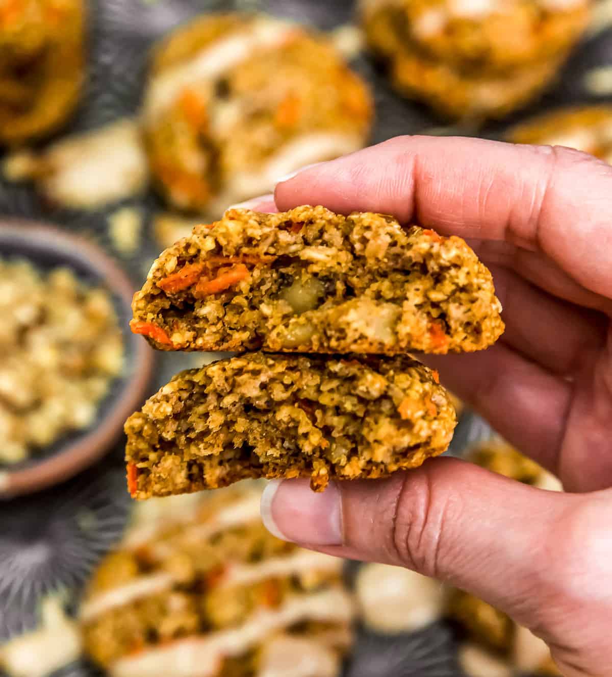 Eating Vegan Carrot Cake Cookies