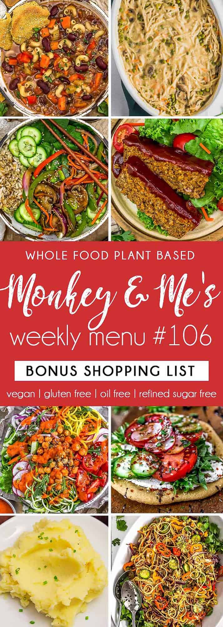 Monkey and Me's Menu 106 featuring 8 recipes