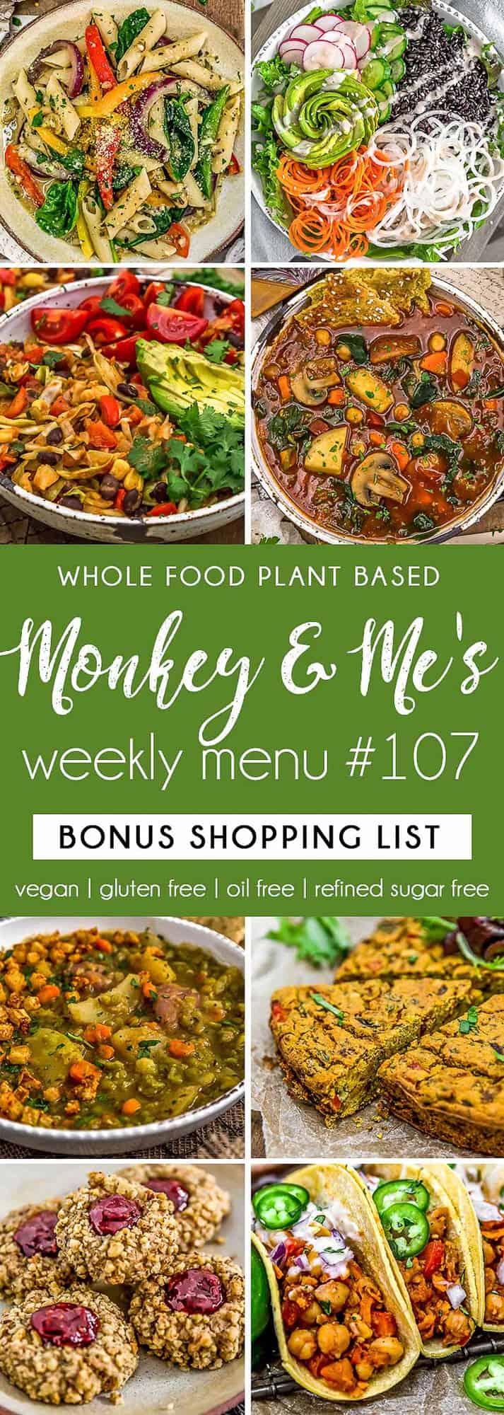 Monkey and Me's Menu 107 featuring 8 recipes