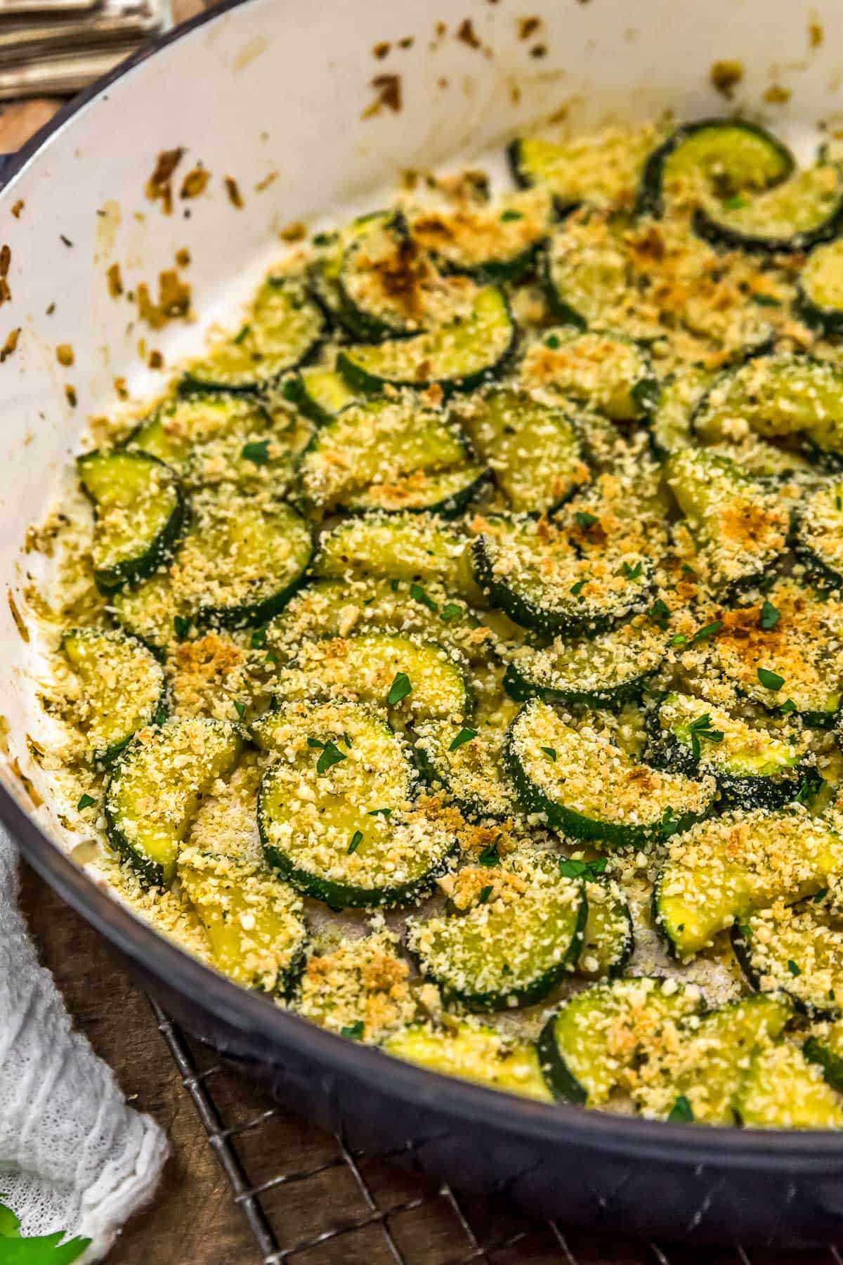 Simple Vegan Parmesan Zucchini