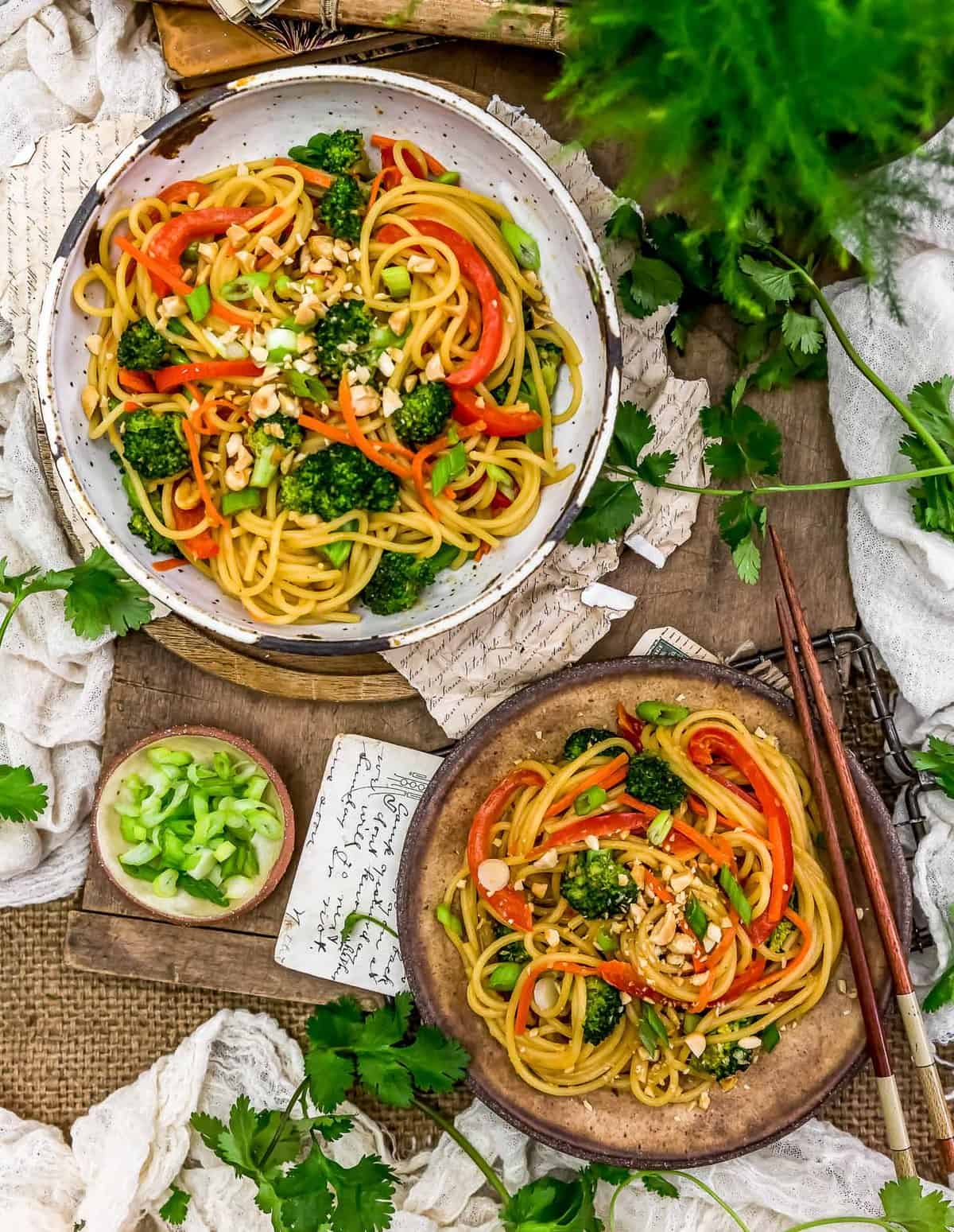 Tablescape Spicy Peanut Noodles