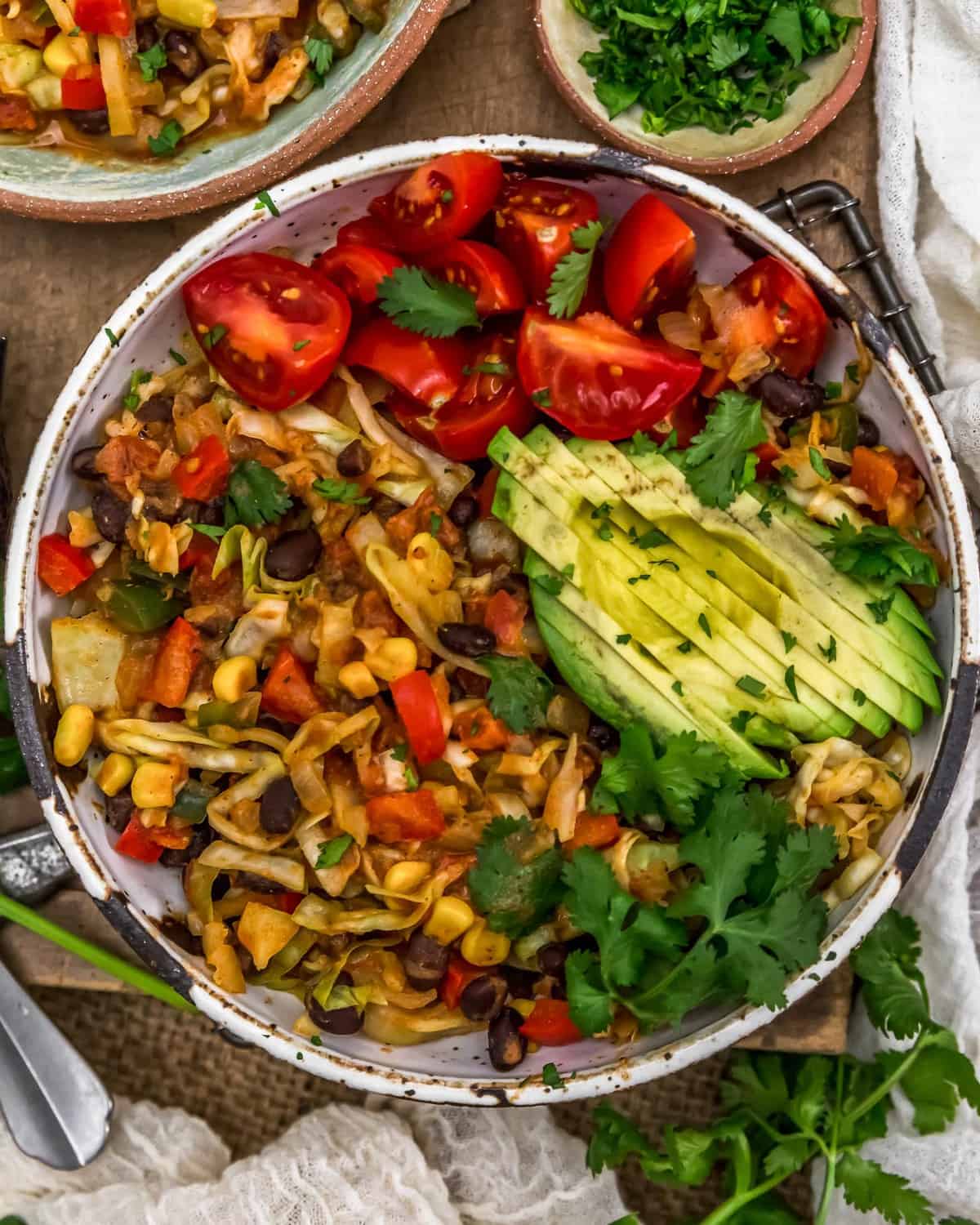 Bowl of Tex-Mex Cabbage Skillet