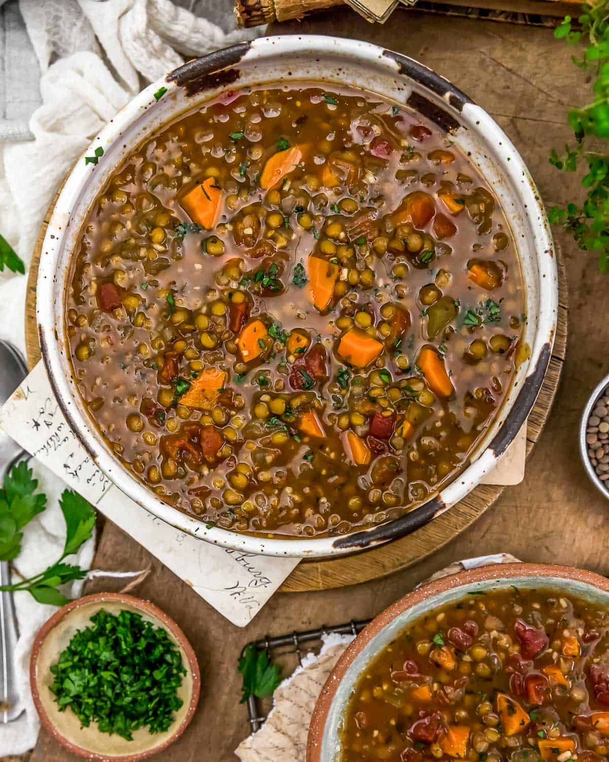 Vegan Lentil “Sausage” Soup