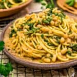 Close up of Smoky Kale and Bean Pasta