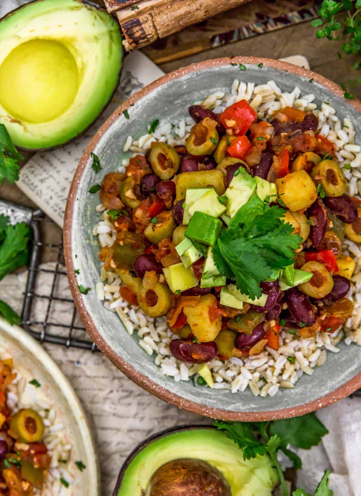 Bowl of Vegan Cuban Picadillo