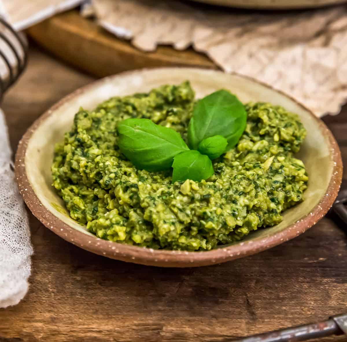 Bowl of Basil Sauce