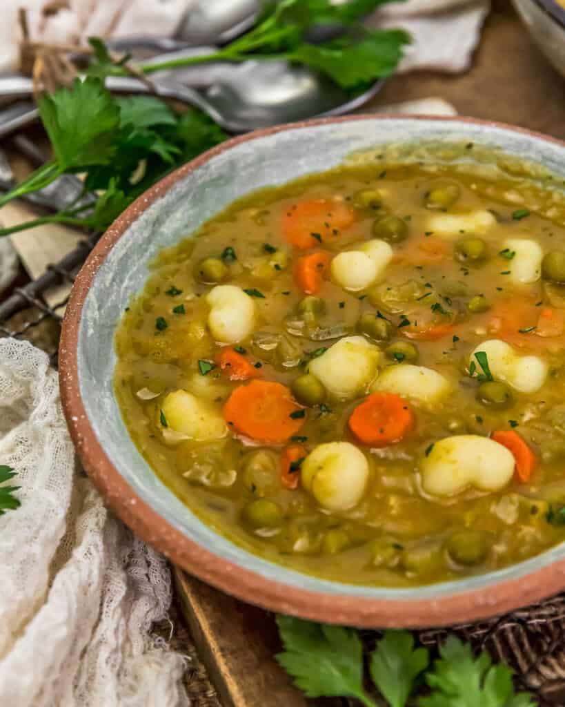 Split Pea &amp;quot;Dumpling&amp;quot; Soup - Monkey and Me Kitchen Adventures