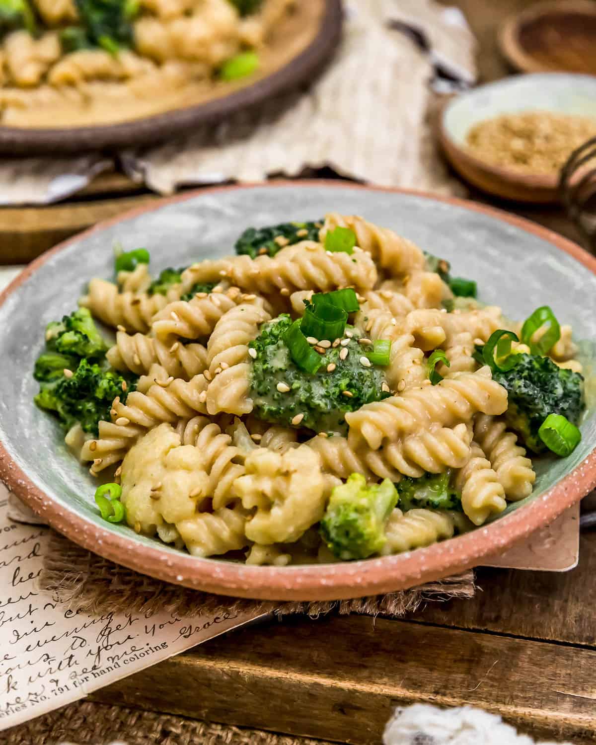 Close up of Vegan Bang Bang Veggie Pasta