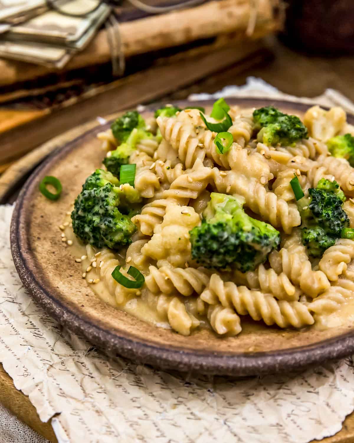 Plate of Vegan Bang Bang Veggie Pasta