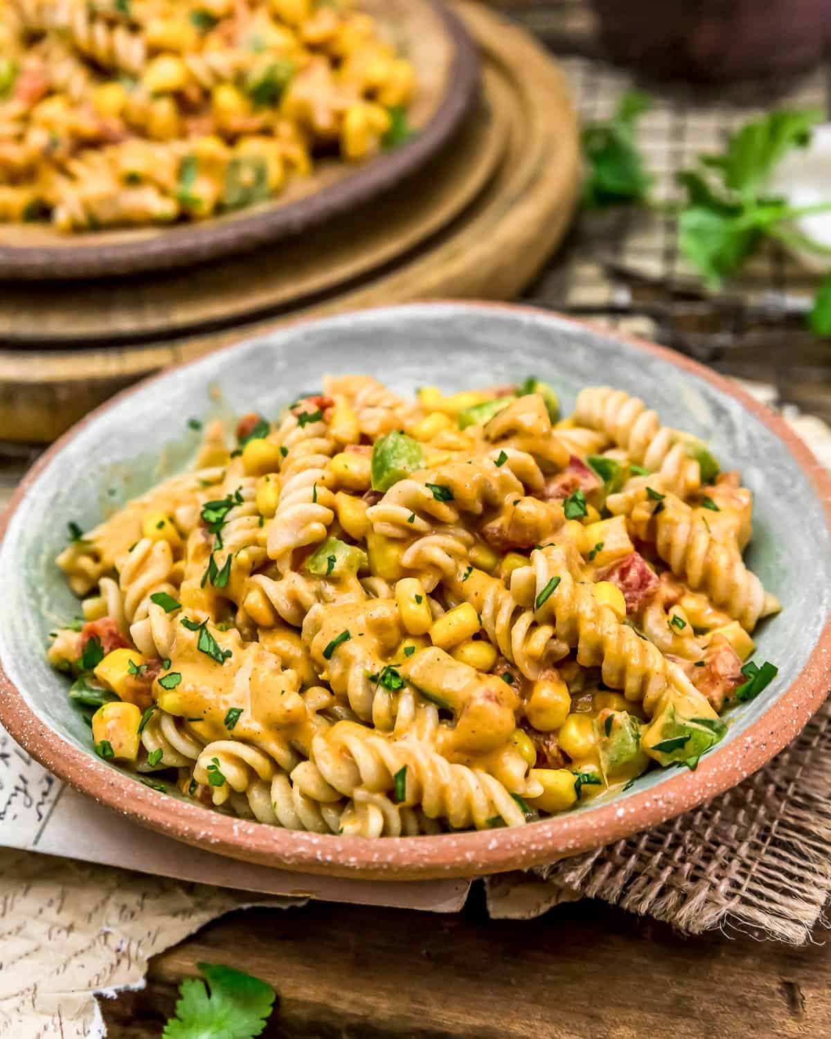 Vegan Creamy Corn Pasta Salad