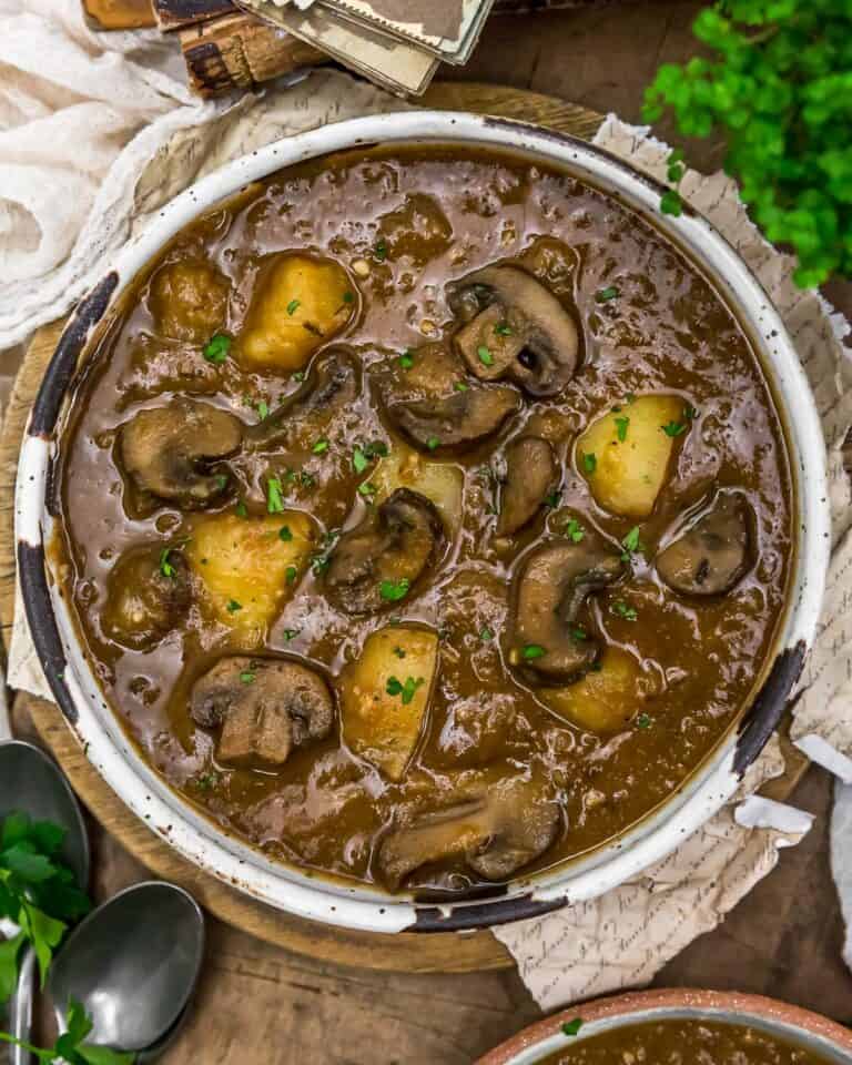 Creamy Harvest Mushroom Potato Soup Monkey and Me Kitchen Adventures