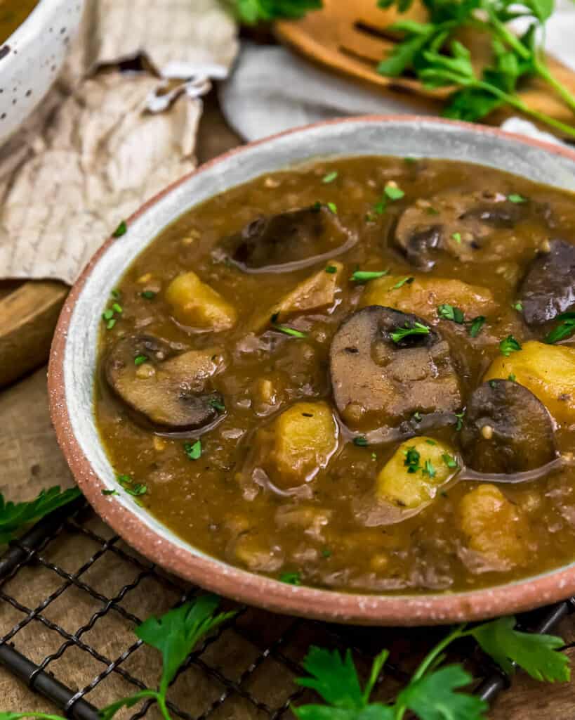 Creamy Harvest Mushroom Potato Soup Monkey and Me Kitchen Adventures