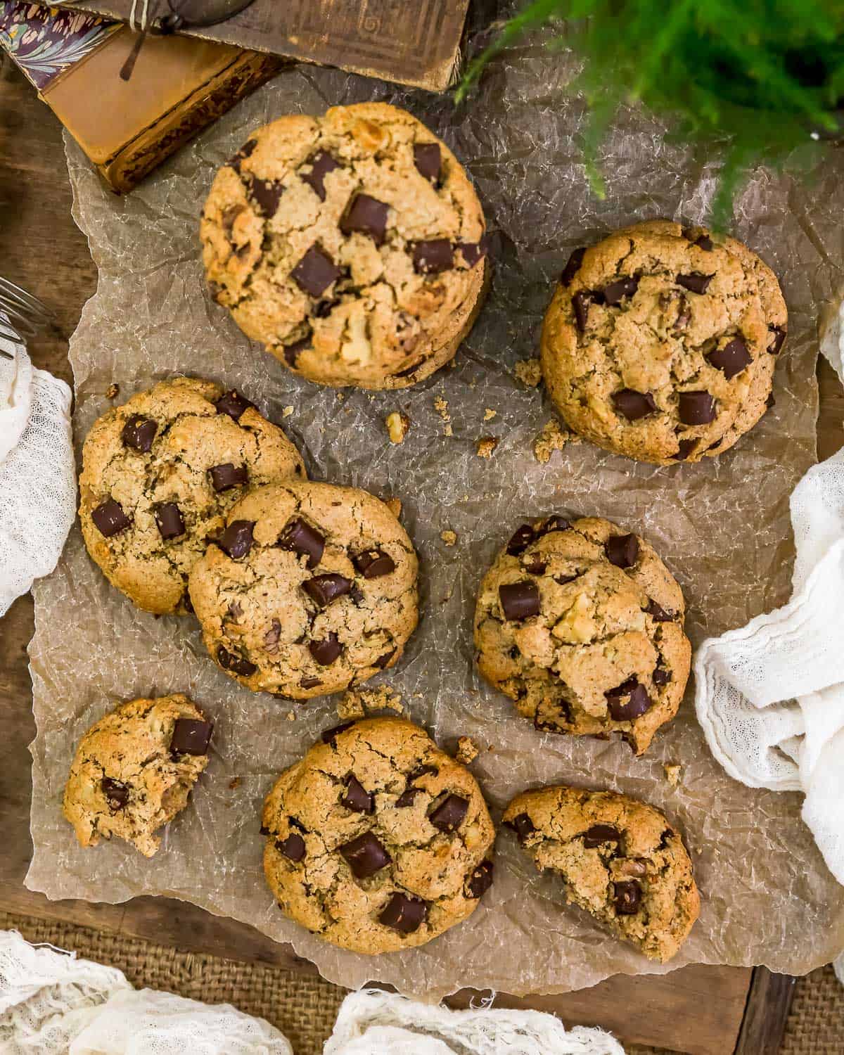 Board of Vegan Jumbo Chocolate Chip Walnut Cookies