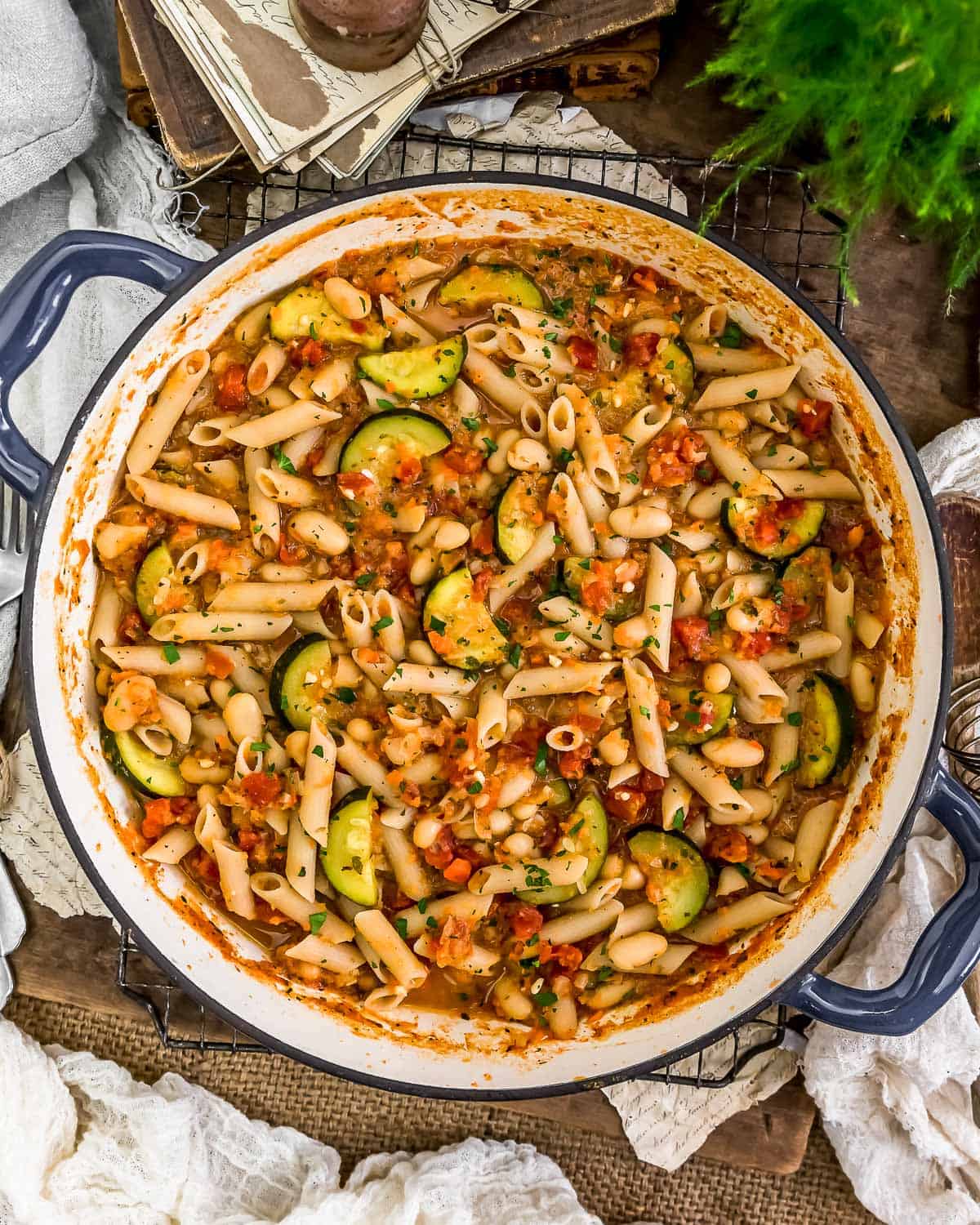 Skillet of Garden Veggie Ragu Pasta