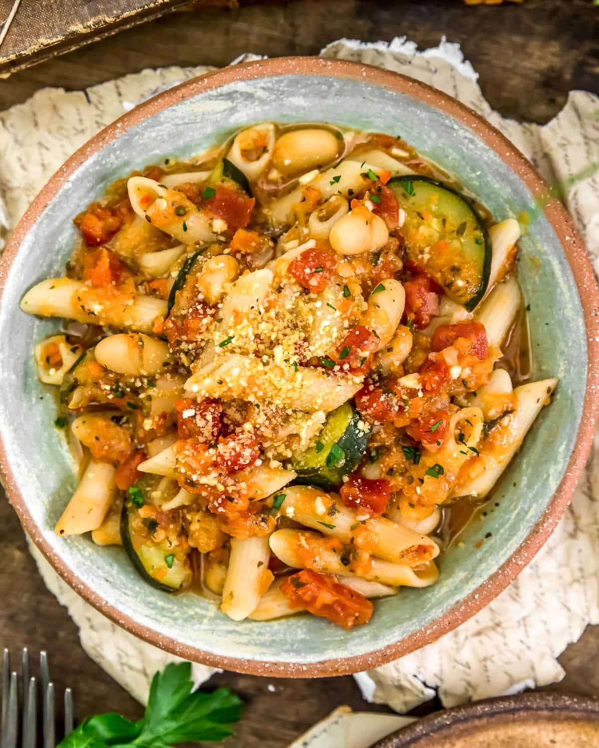 Served Garden Veggie Ragu Pasta