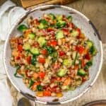 Bowl of Lemon Basil Quinoa Salad