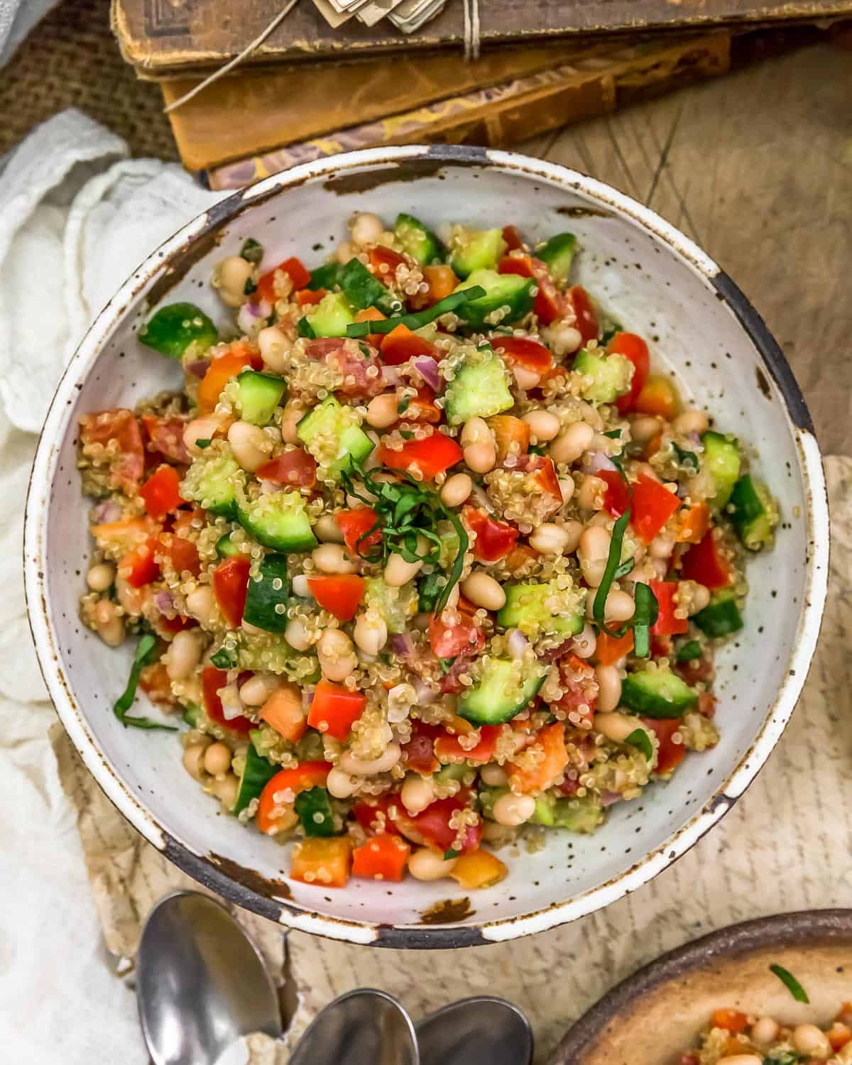 Lemon Basil Quinoa Salad - Monkey and Me Kitchen Adventures