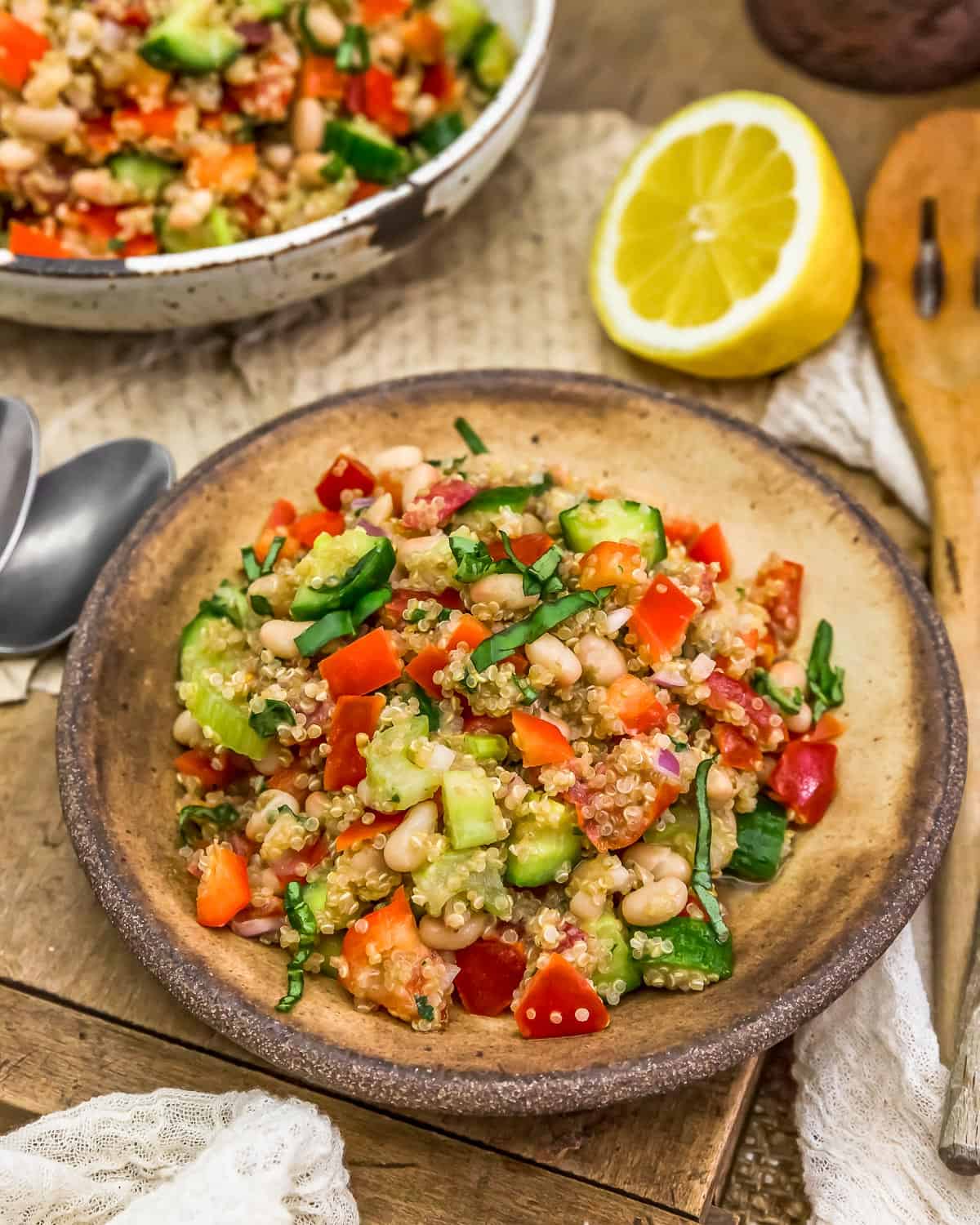 Served Lemon Basil Quinoa Salad