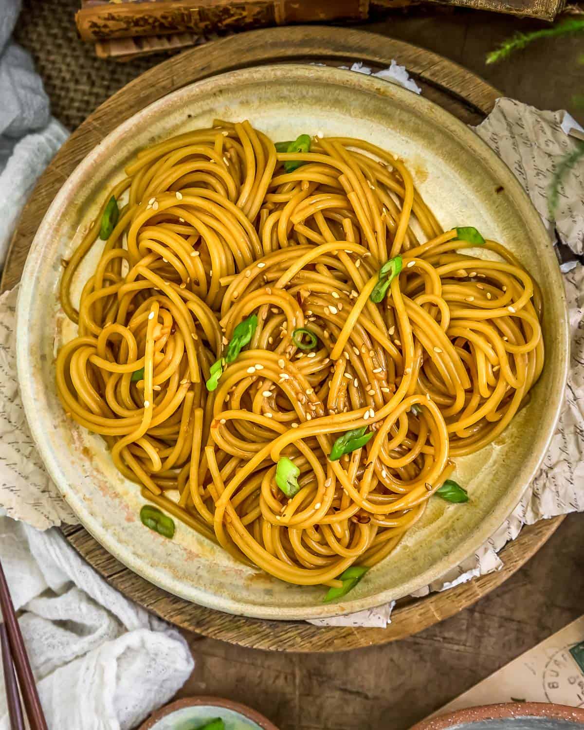 Plate of Oil-Free Hibachi Noodles