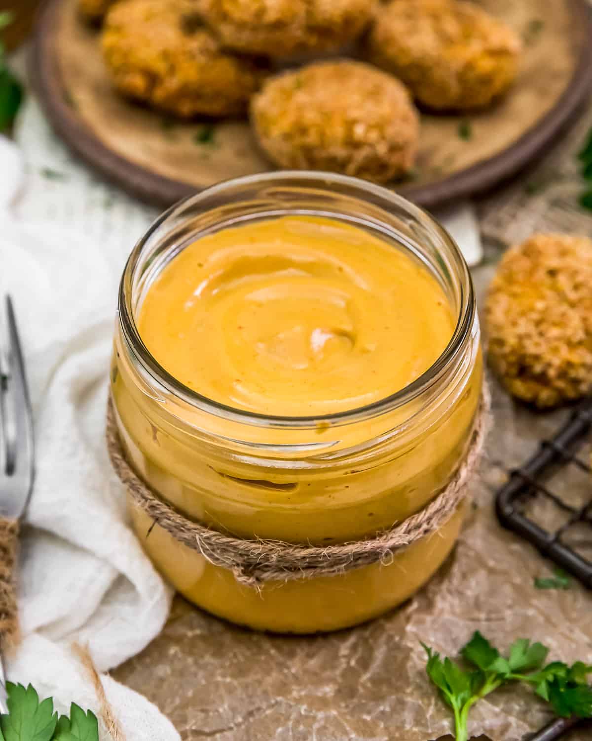 Vegan Chick-fil-A Sauce in a jar