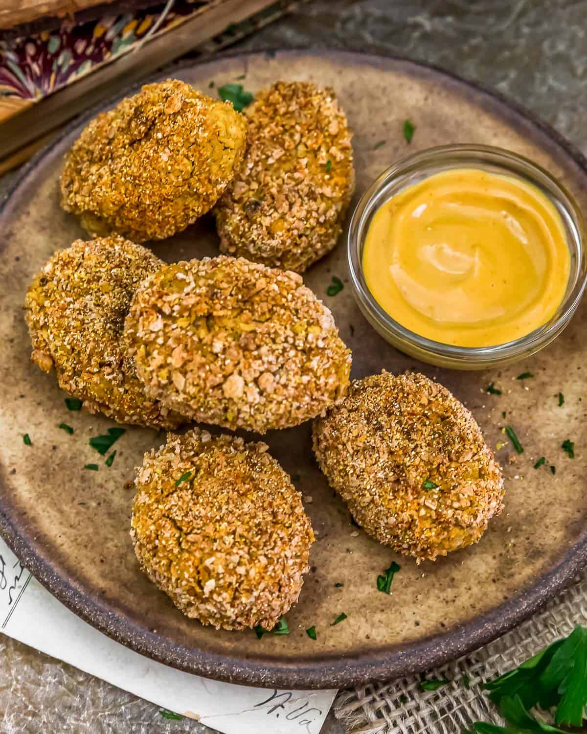 Vegan Chick-fil-A Sauce with Chickpea Nuggets