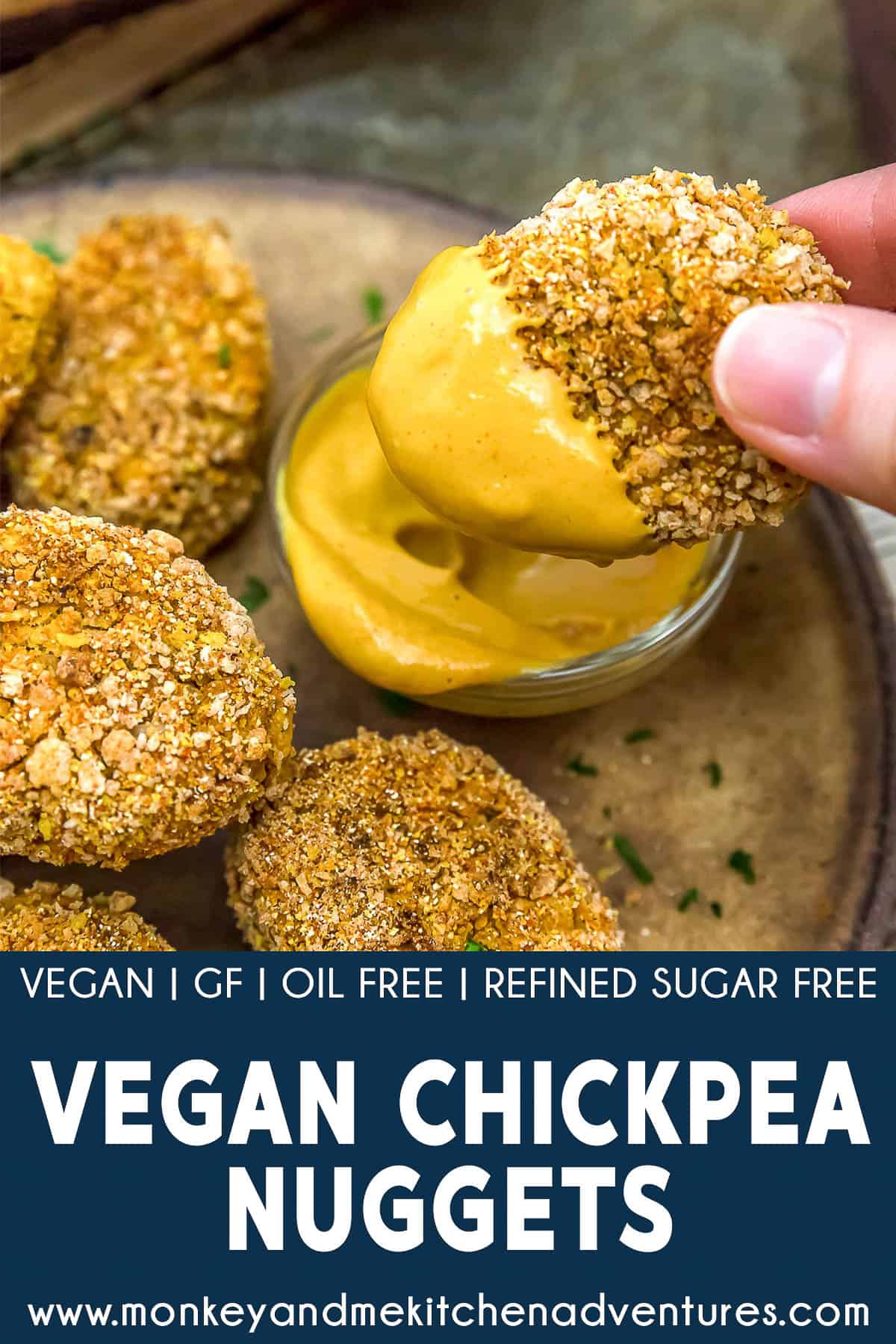 Vegan Chickpea Nuggets with text description