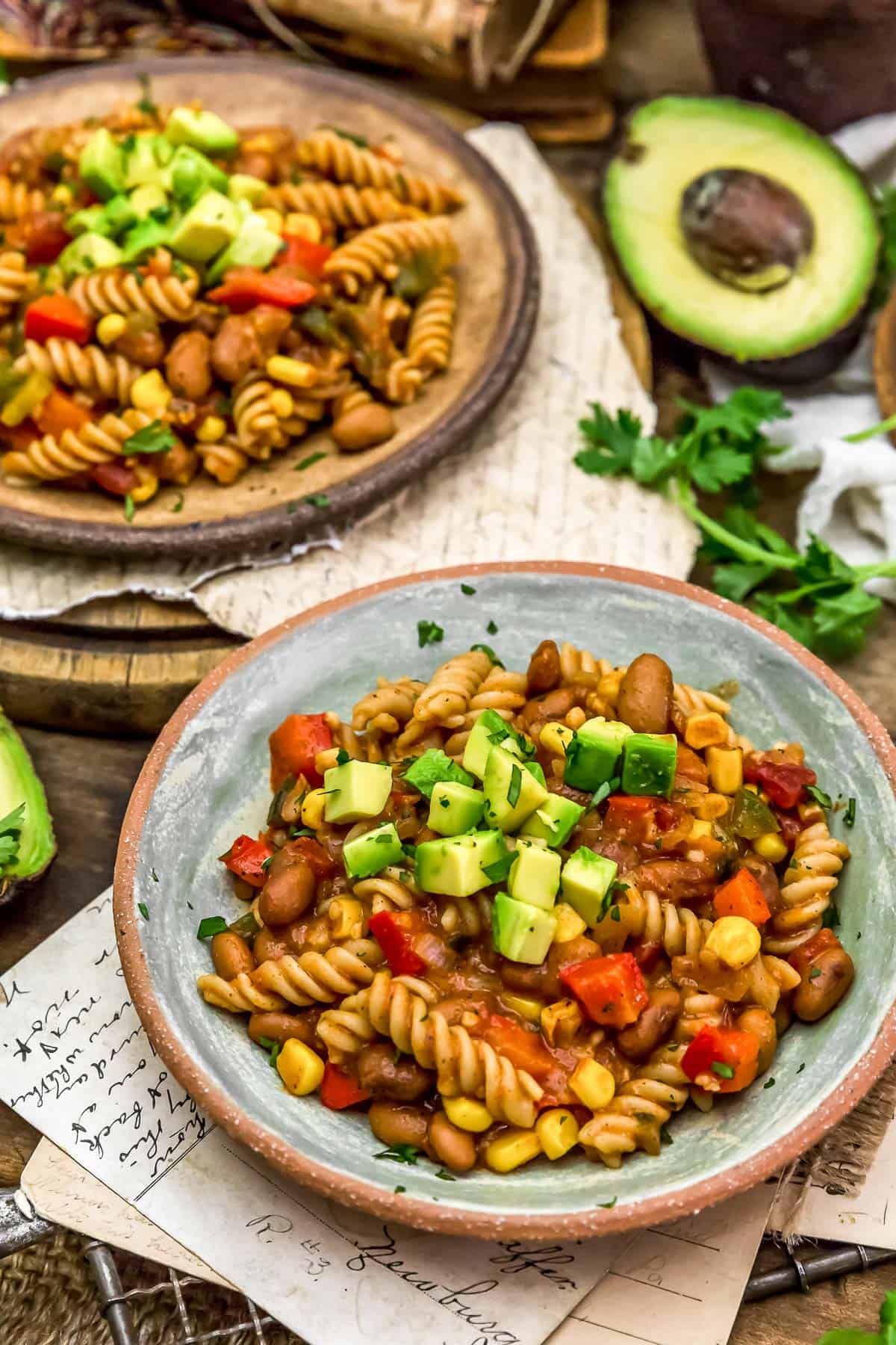 Vegan Creamy Taco Pasta - Monkey and Me Kitchen Adventures