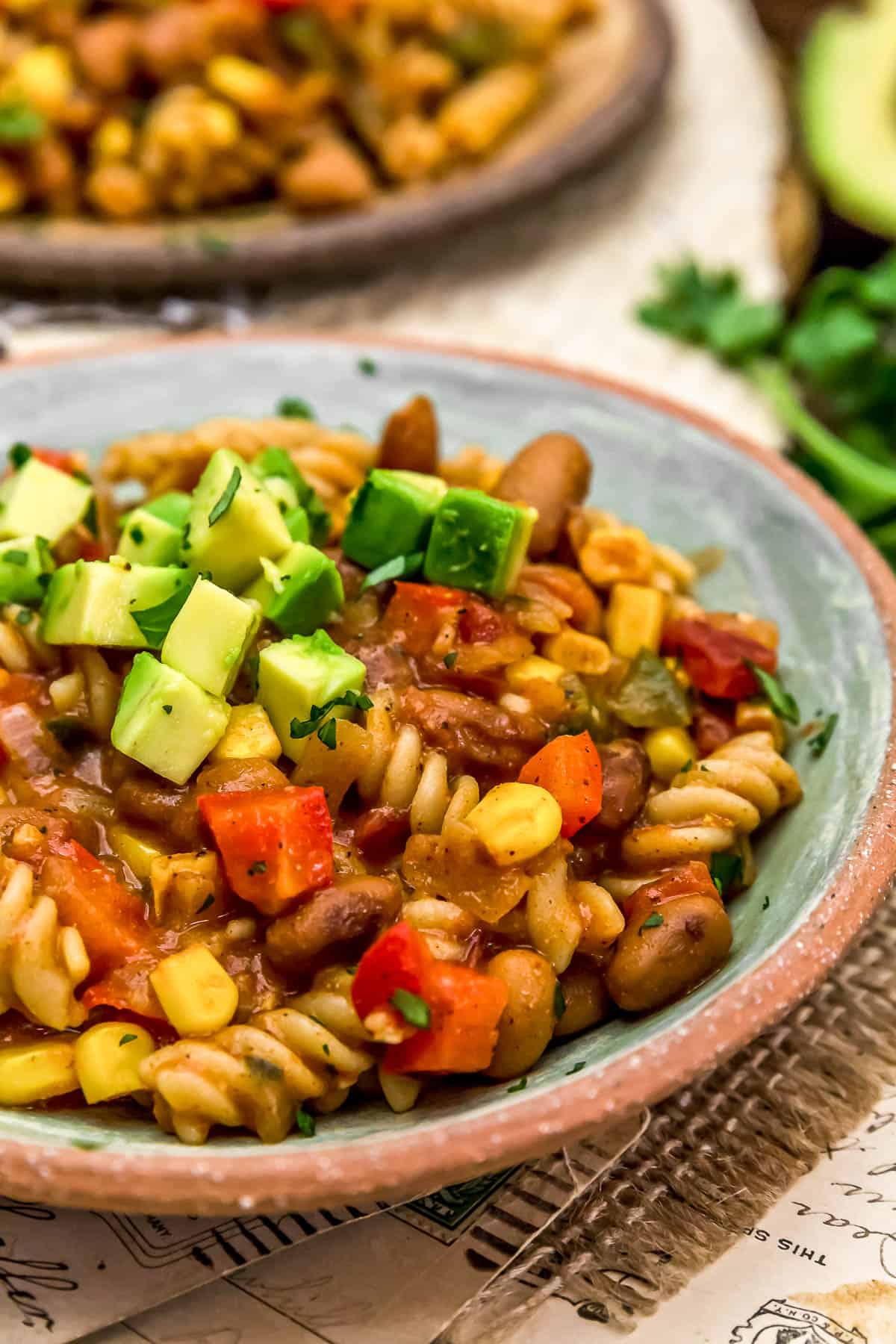 Bowl of Vegan Creamy Taco Pasta