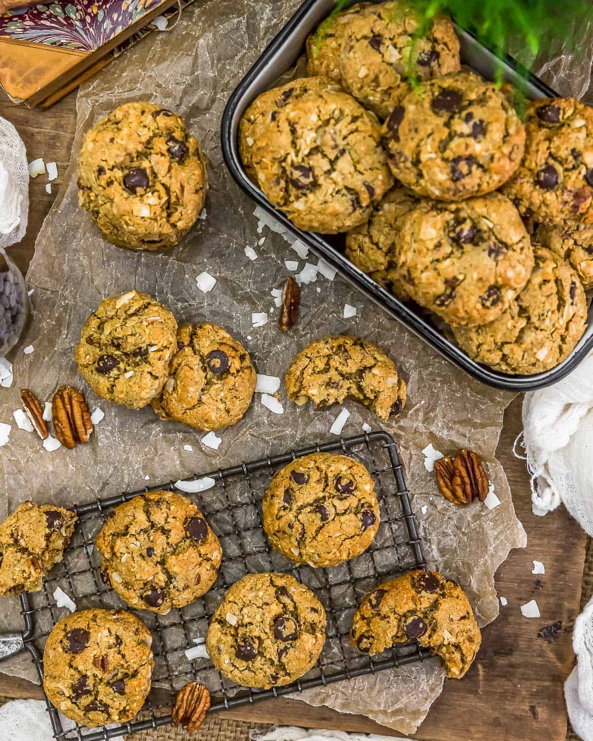 Tablescape of Vegan Neiman Marcus Cookies