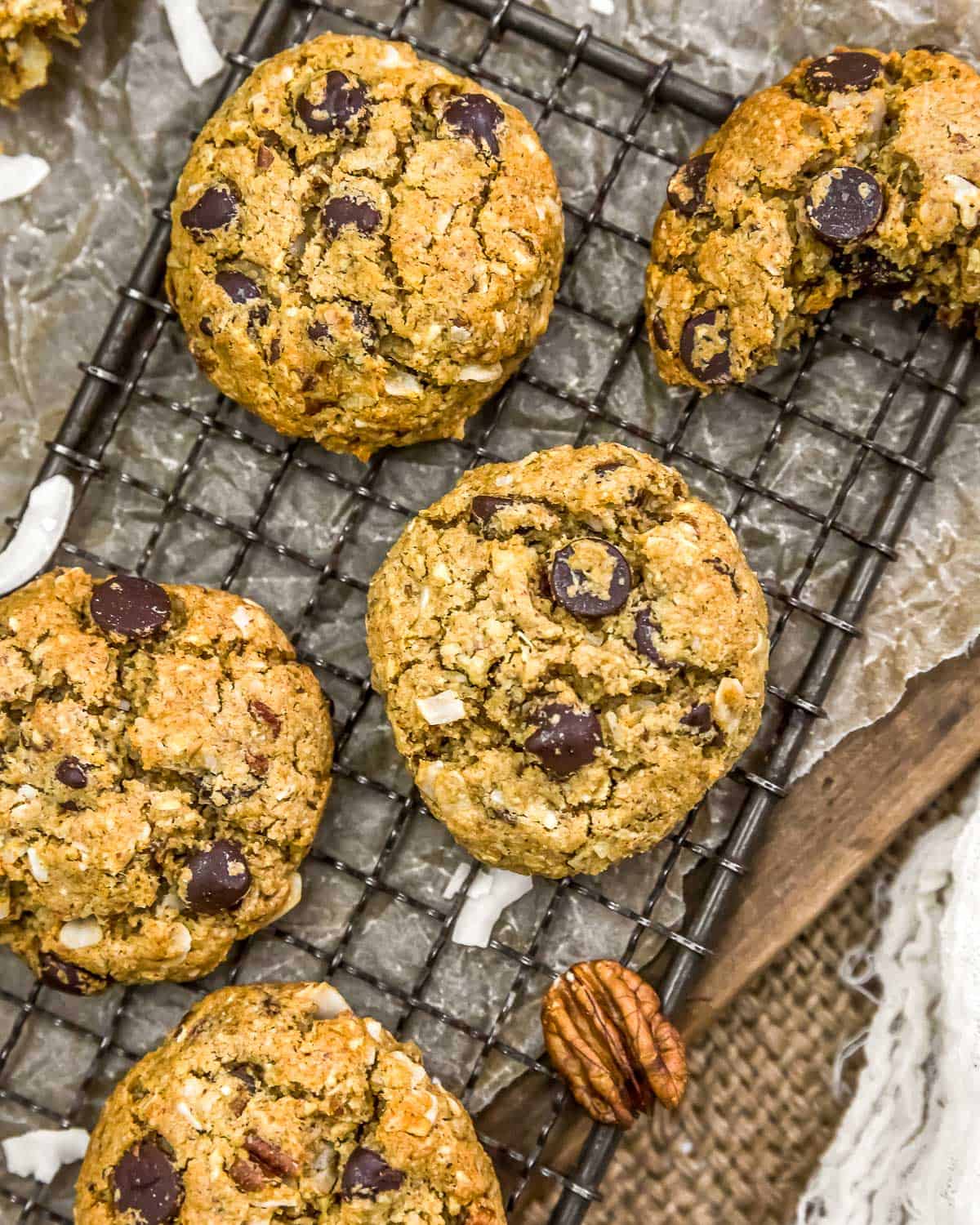 Cooling tray of Vegan Neiman Marcus Cookies