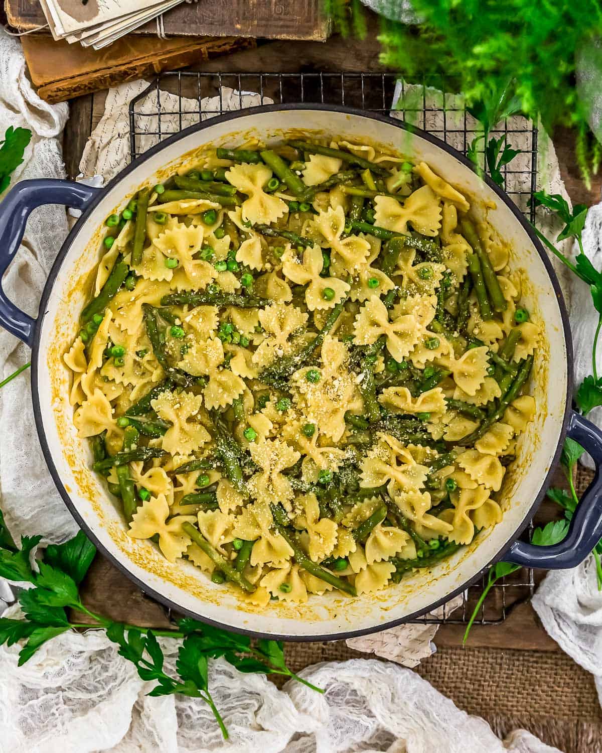 Skillet of Dijon Asparagus Pasta