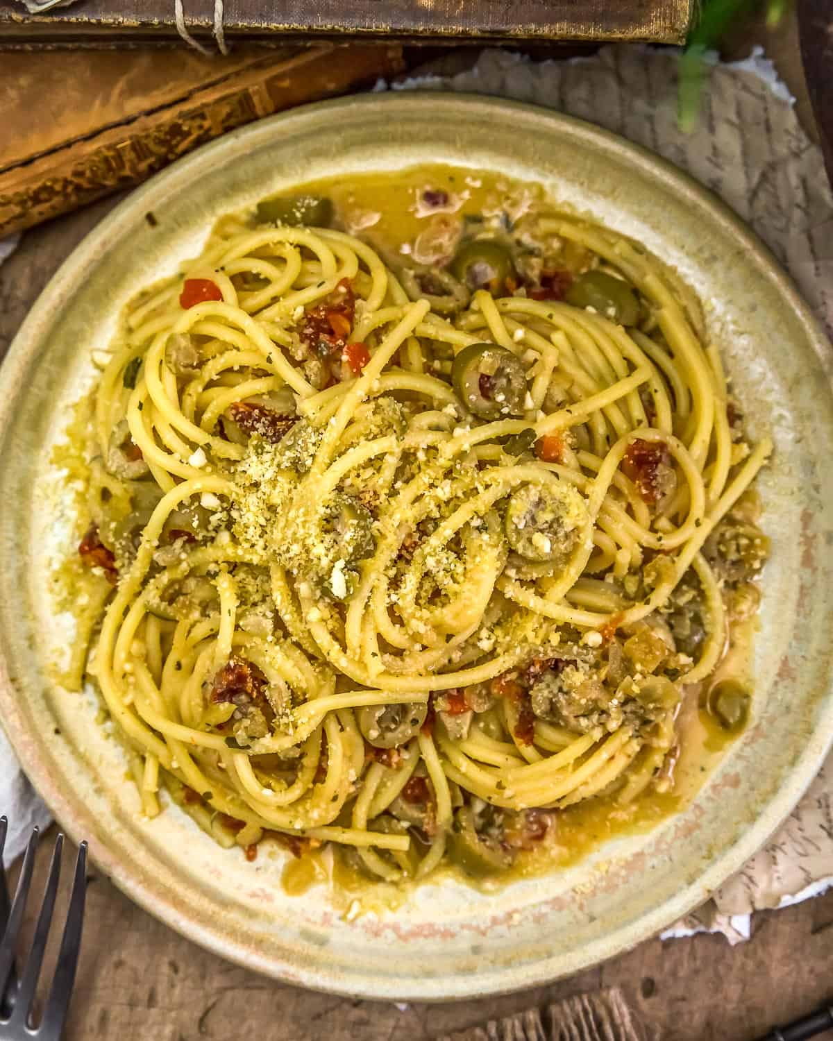 Plate of Spaghetti alla Siciliana