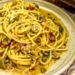 Plate of Spaghetti alla Siciliana