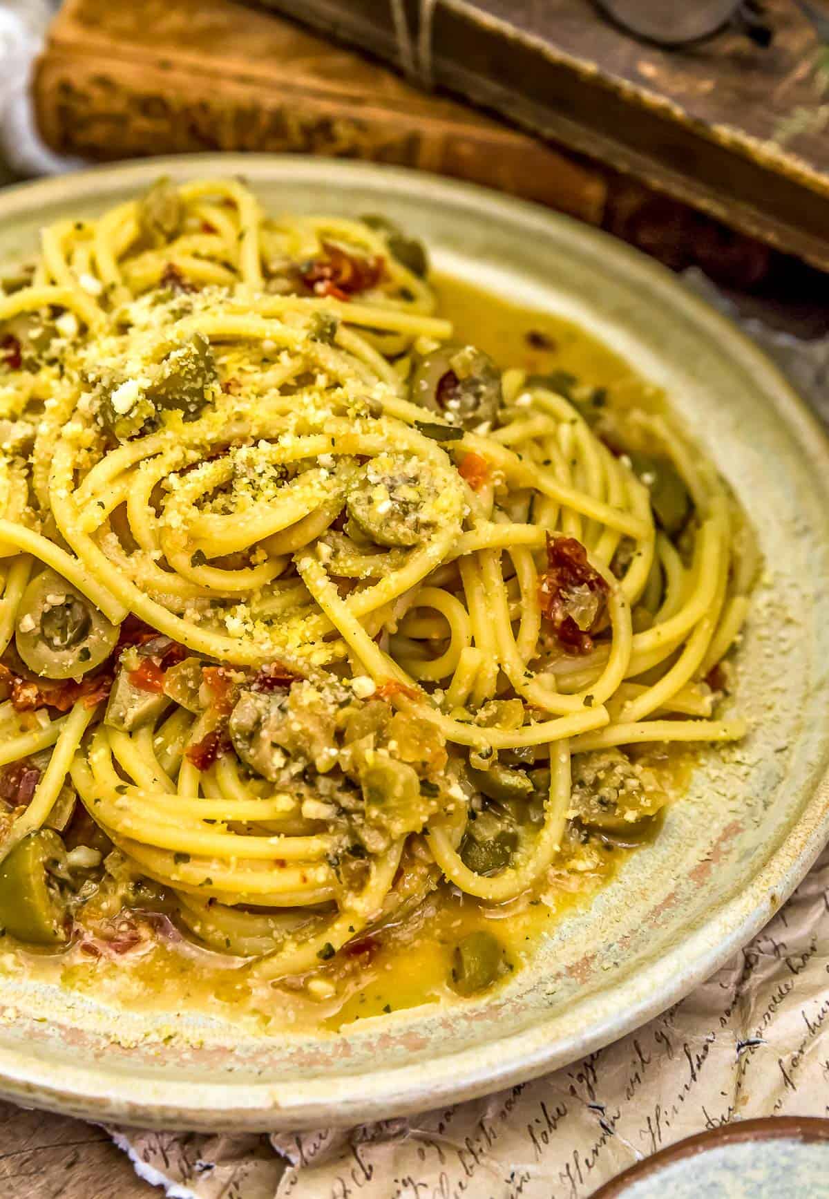 Plate of Spaghetti alla Siciliana