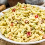 Close up of Vegan Amish Macaroni Salad