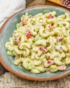 Vegan Amish Macaroni Salad - Monkey and Me Kitchen Adventures