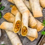 Vegan Baked “Egg” Rolls on a tray