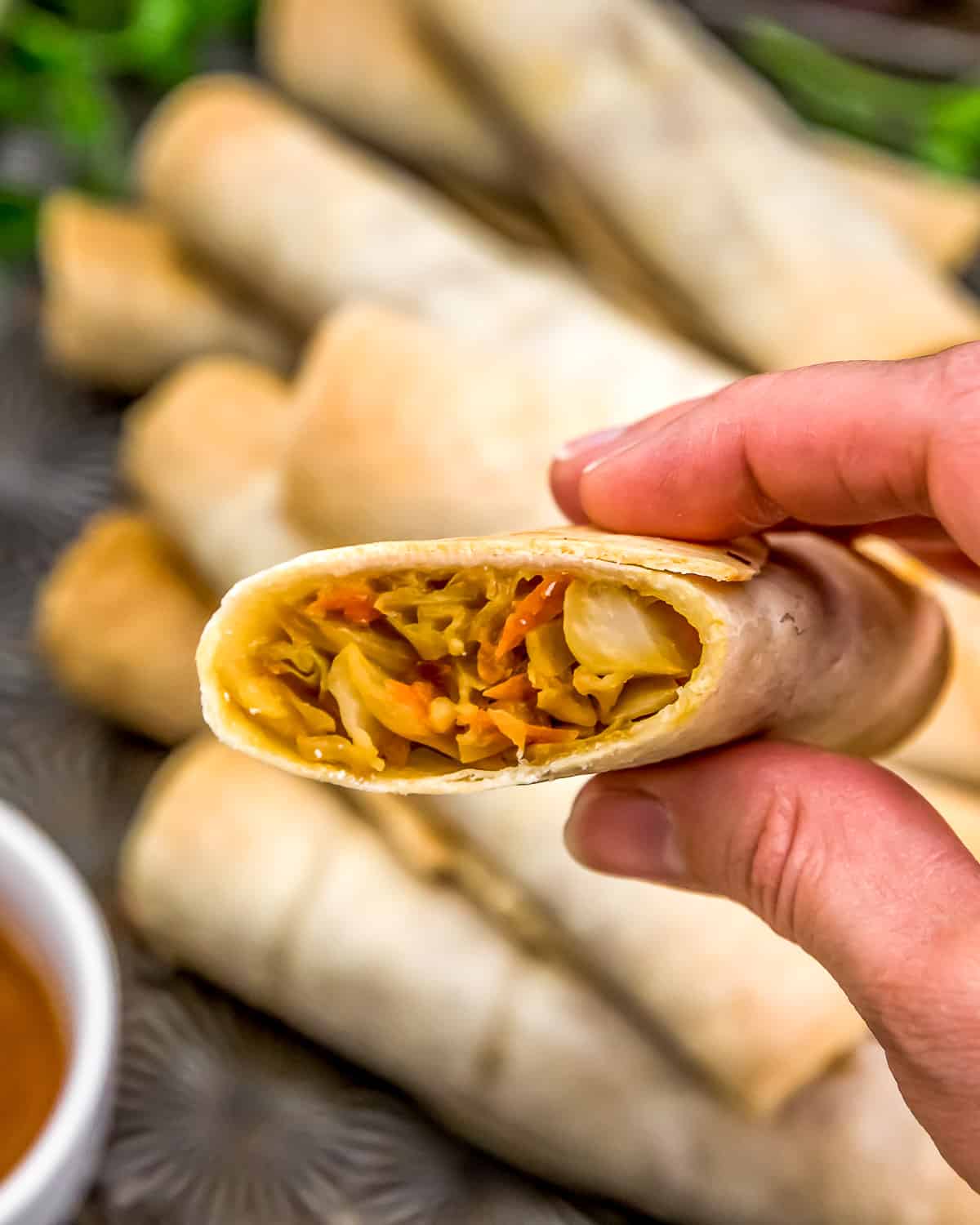 Baked Vegetable Egg Roll Recipe with Tempeh - The Live-In Kitchen