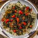 Bowl of Sweet and Spicy Collard Greens
