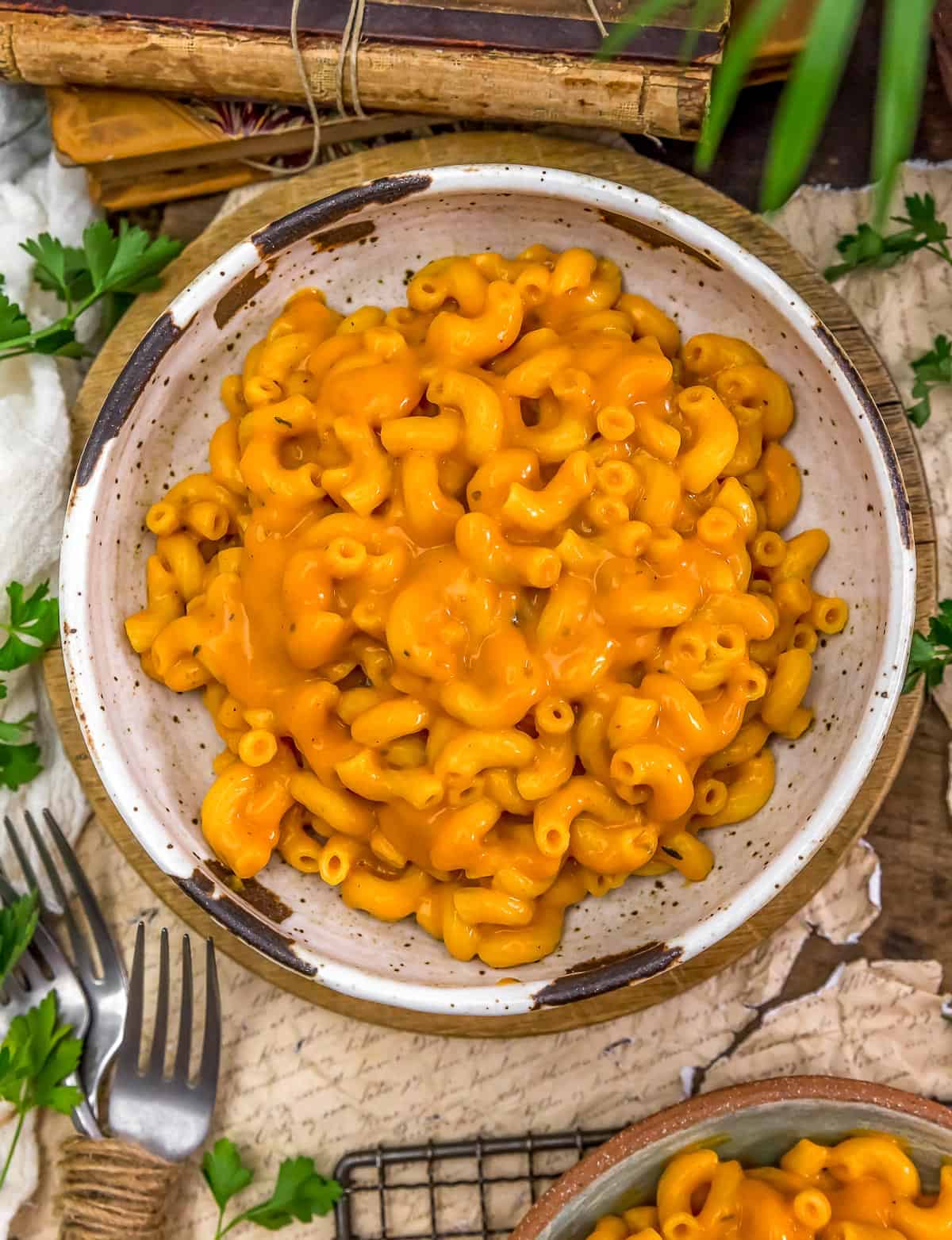 Bowl of Vegan Cajun Mac and Cheese