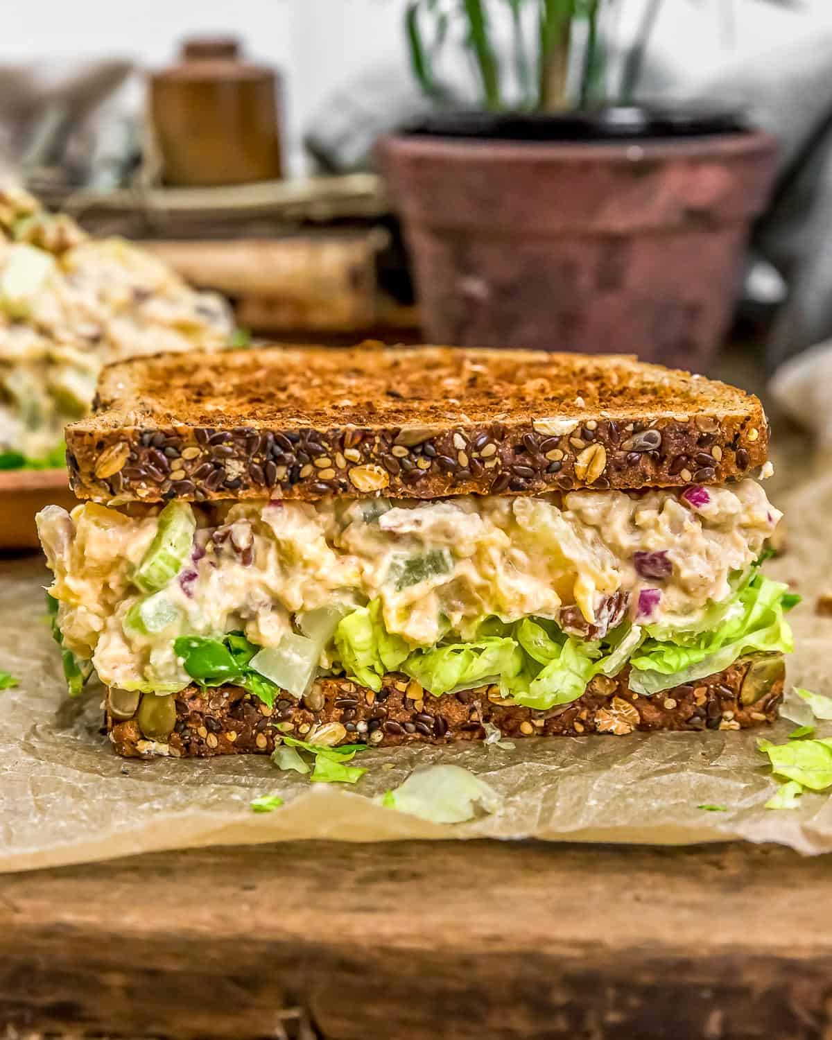 Vegan Pineapple Chickpea Salad Sandwich