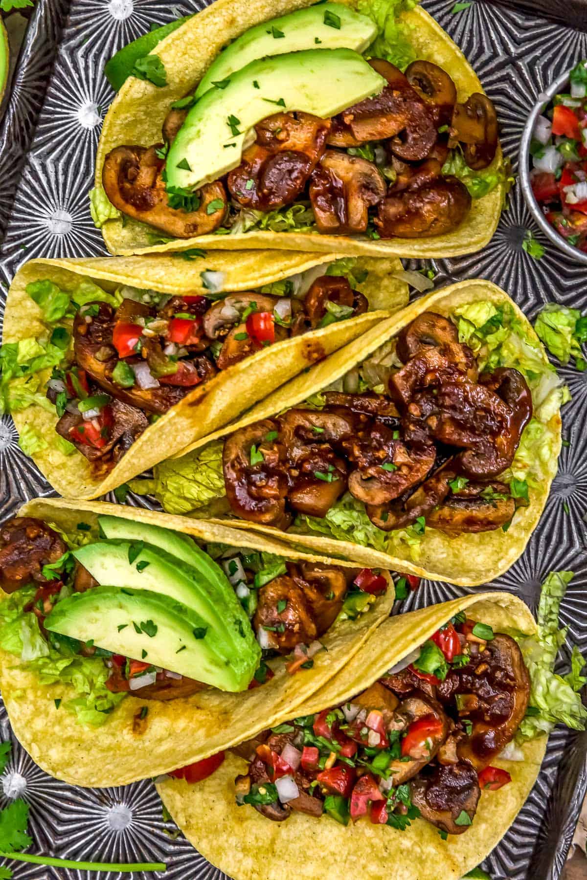 Tray of Chipotle Mushroom Tacos