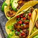 Close up of Chipotle Mushroom Tacos