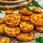 Close up of Oil-Free Baked Potato Slices