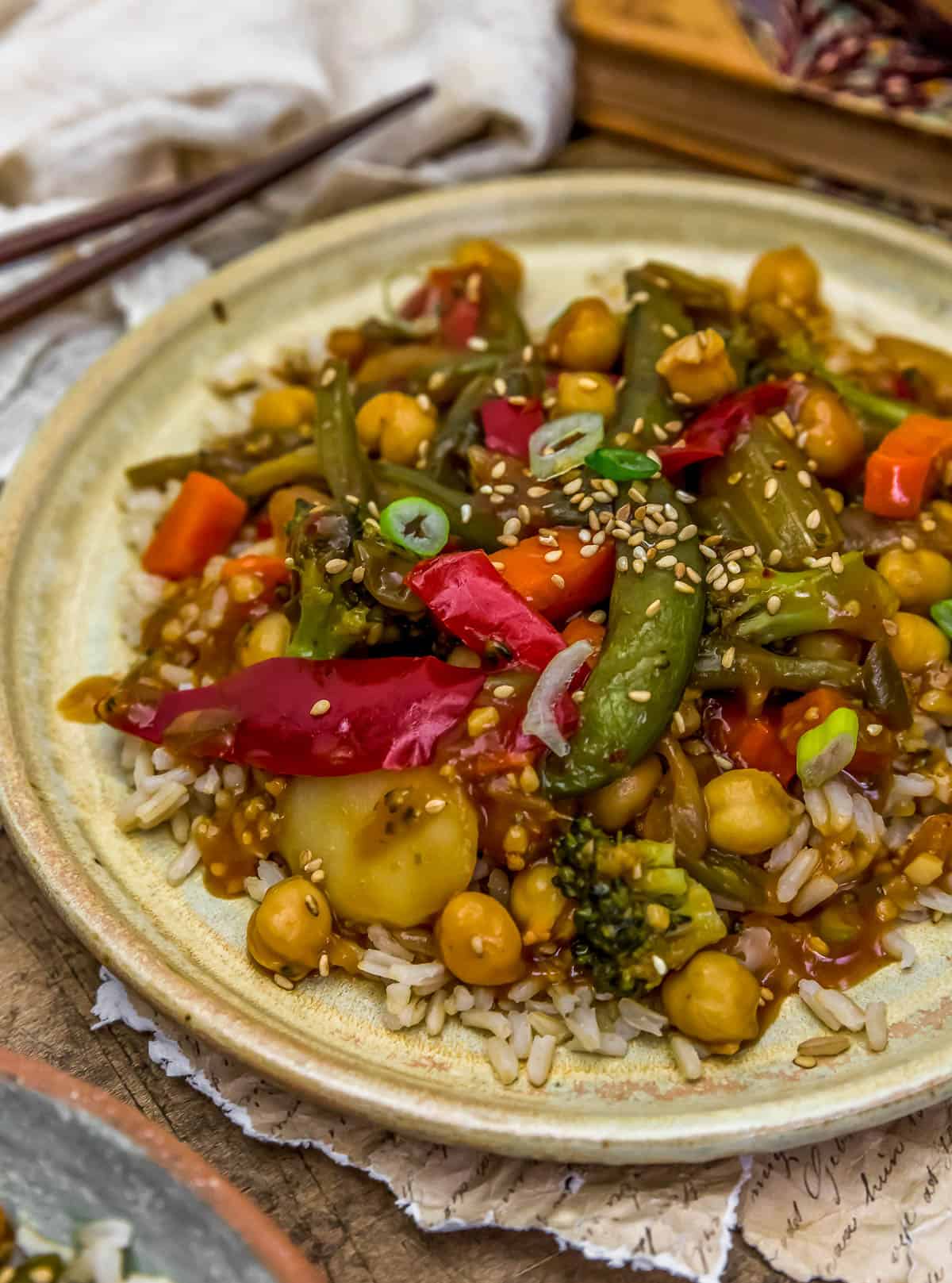 Plate of Spicy Ginger Stir Fry