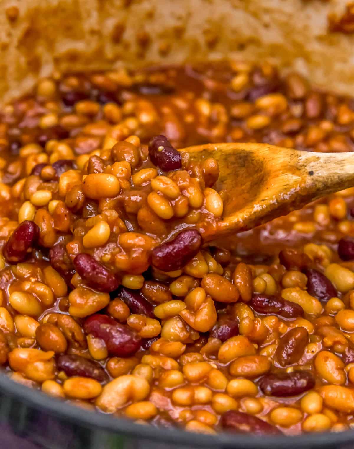 Serving Vegan Baked Beans