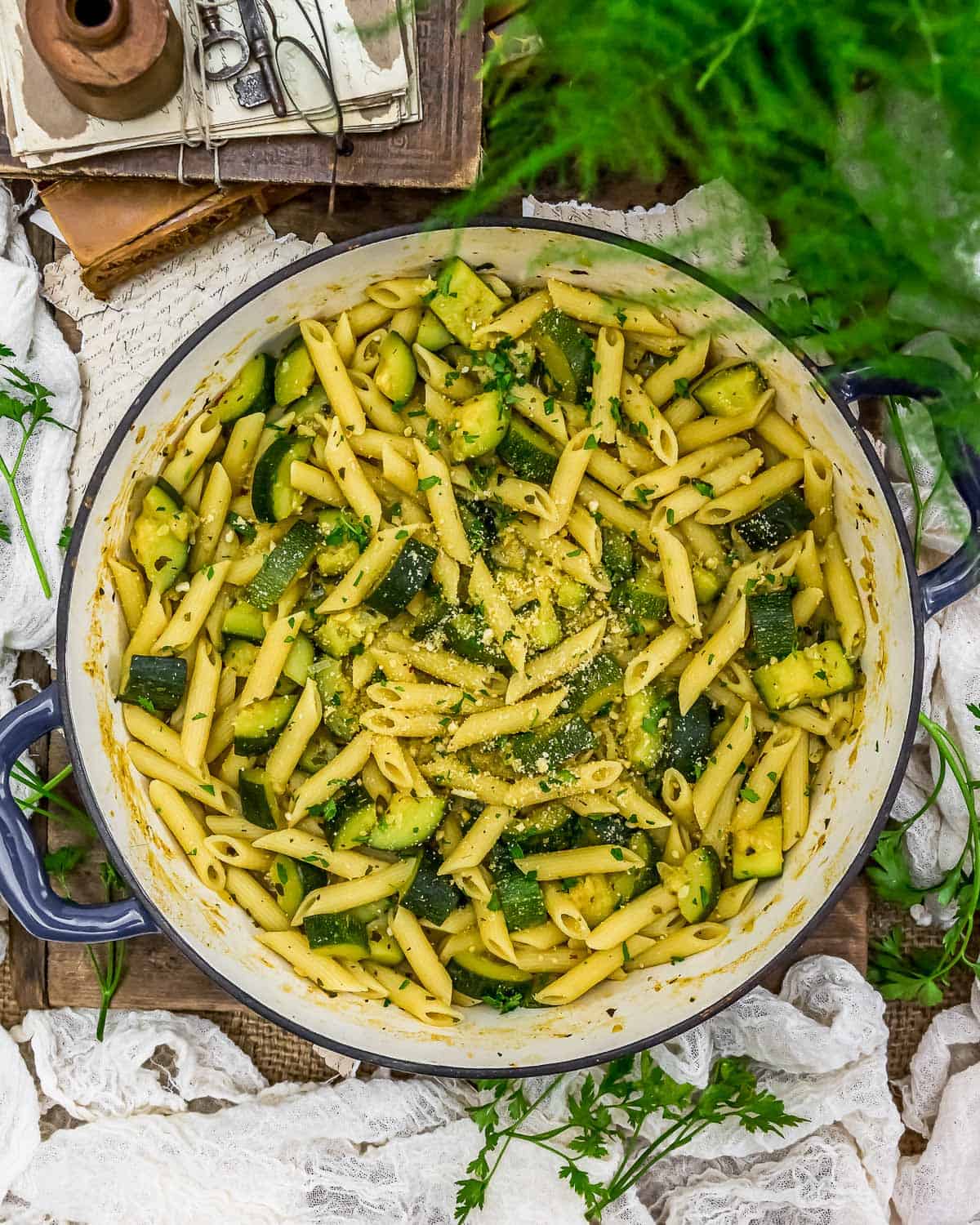 Skillet of Easy Zucchini Pasta